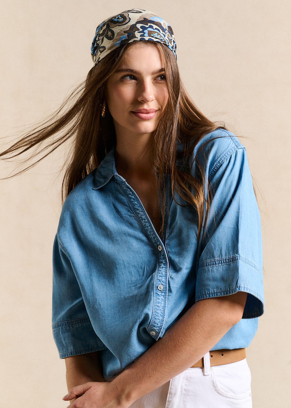 CHALY Fluid Denim Shirt - 4 - Sud Express - Sud Express