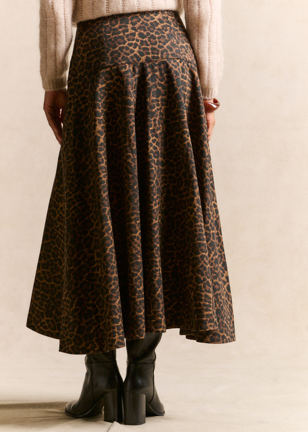 Leopard print skirt flared fit - Sud Express - 3 - Sud Express