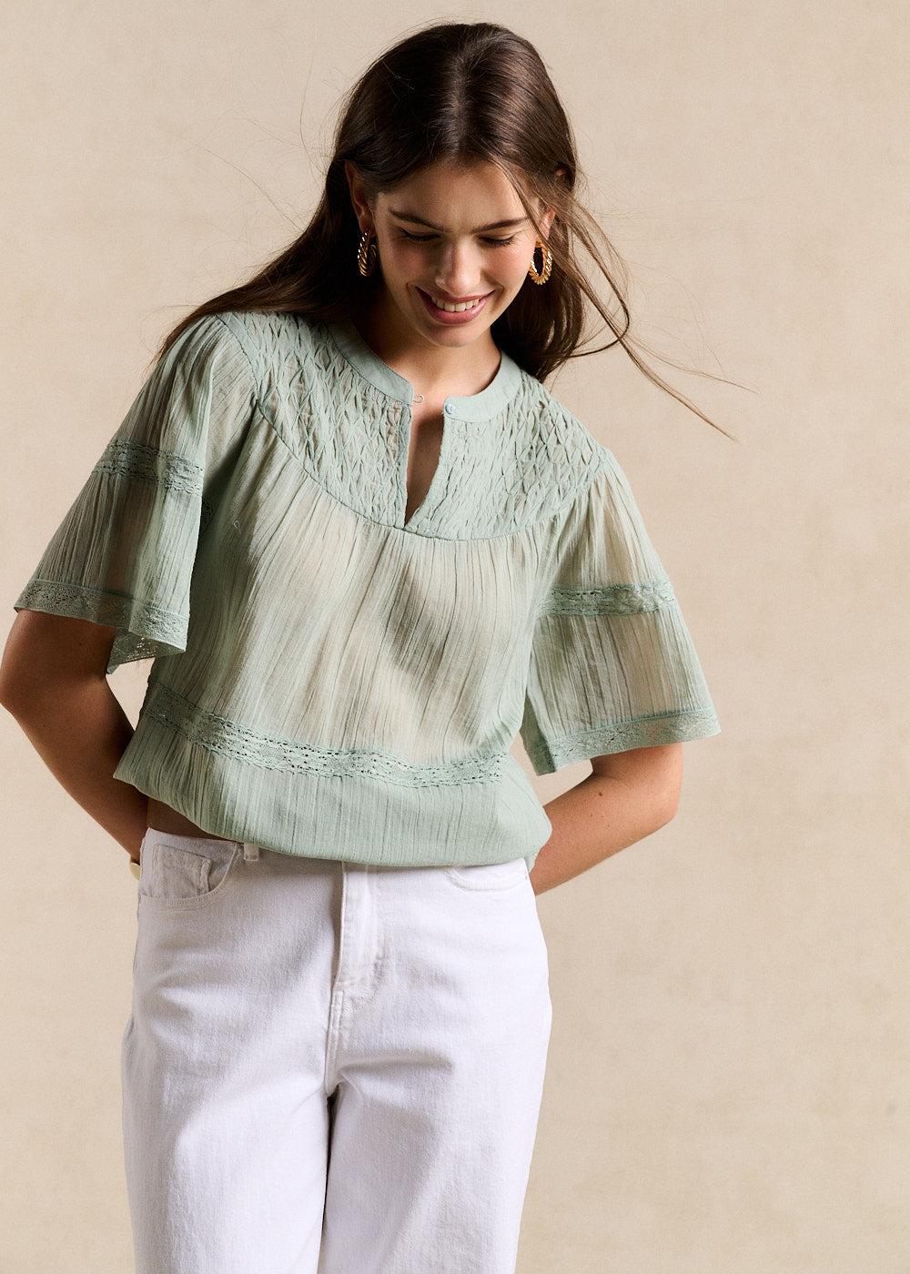 TOLBIA Embroidered Cotton Top - 1 - Sud Express - Sud Express
