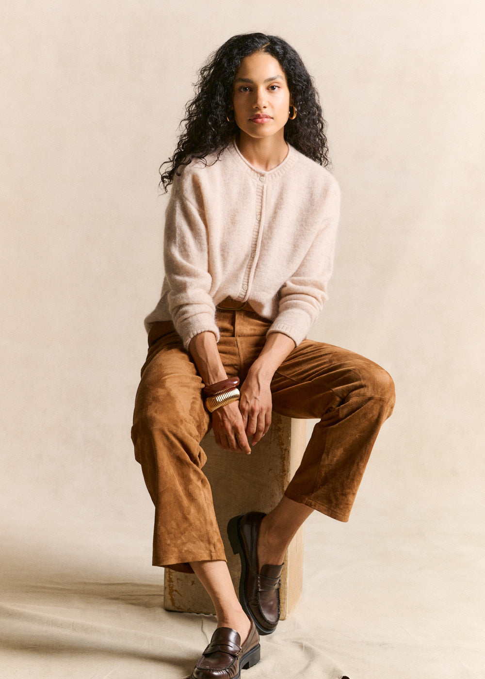 Round-neck mohair cardigan - Sud Express - 1 - Sud Express