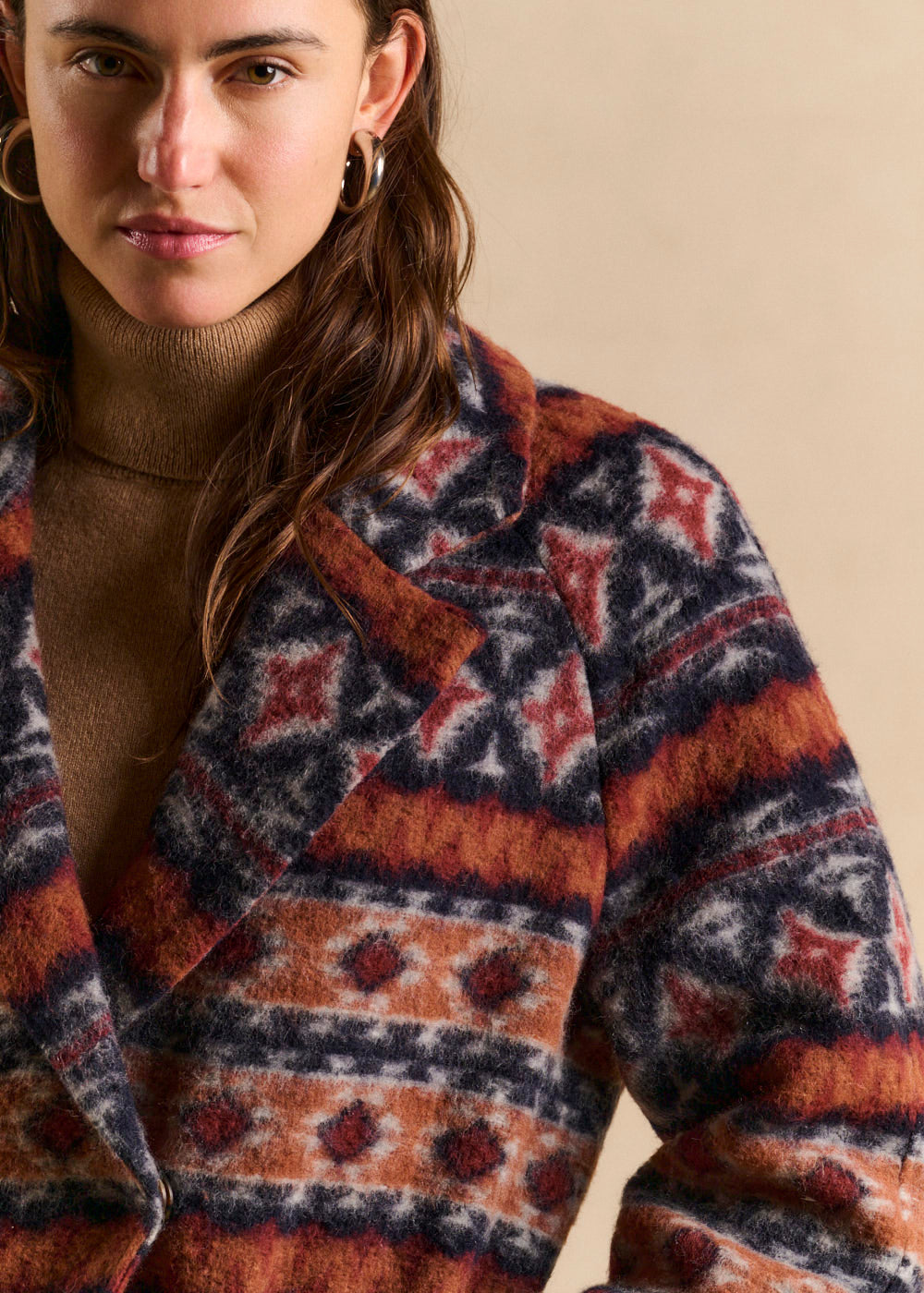Oversized wool-blend coat - Sud Express - 2 - Sud Express